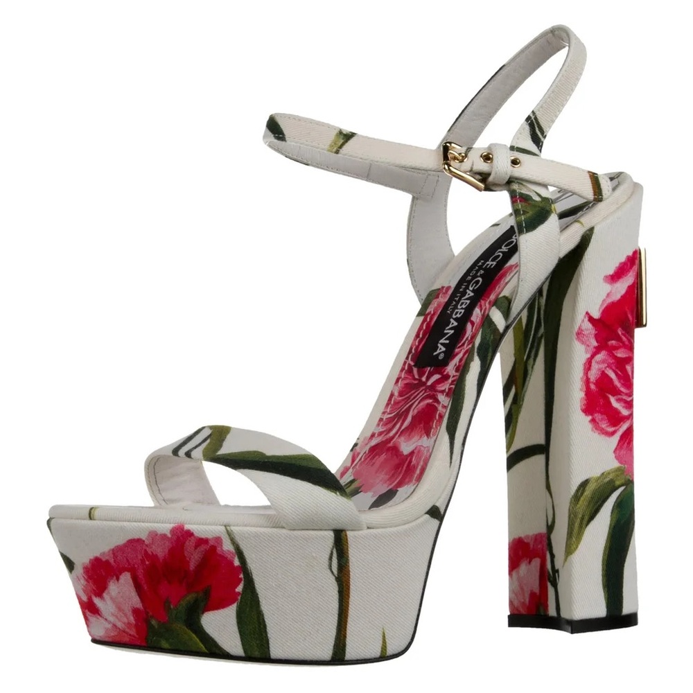 Dolce & Gabbana Carnation Platform High Heel Sandals